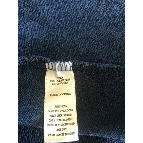 Socialite Blue Womens Textured V Neck Fit & Flare Mini Dress Size L - Picture 7 of 8